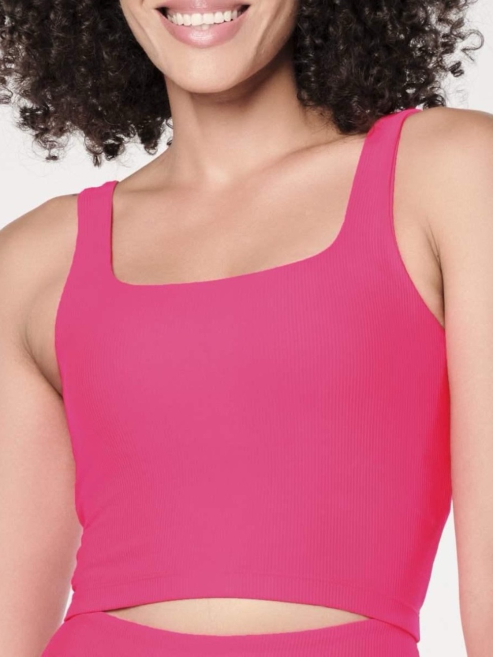 Zumba Prep Crop Tank, Pink, Size Small